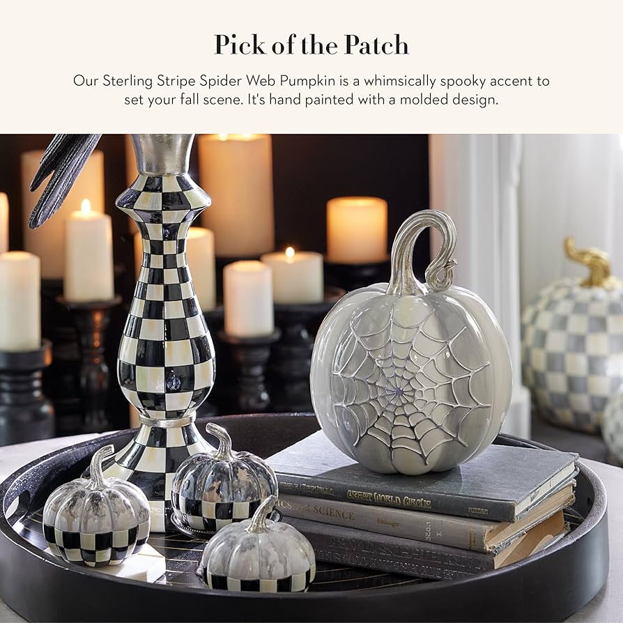 美品   Mackenzie S Amazon.com: MACKENZIE-CHILDS Sterling Stripe Spider Web